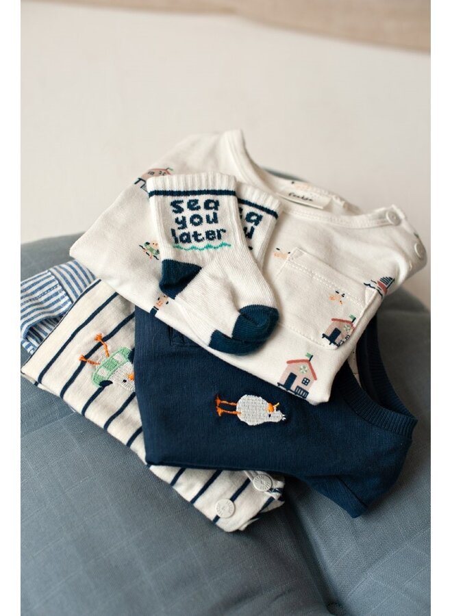 Longsleeve streep - Seaside Happiness (Offwhite) | 51602736