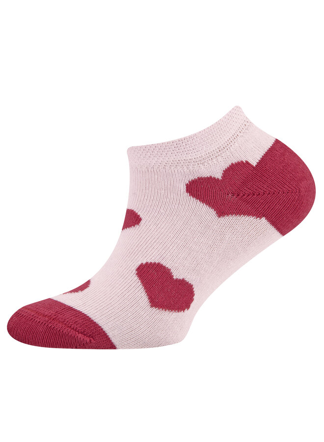 Sneakersocken 2er Pack Herzen/Uni | 201544 ( 2)