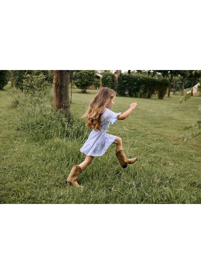 Dress Stripe Ruffle 930381 | Blue (6941) S26