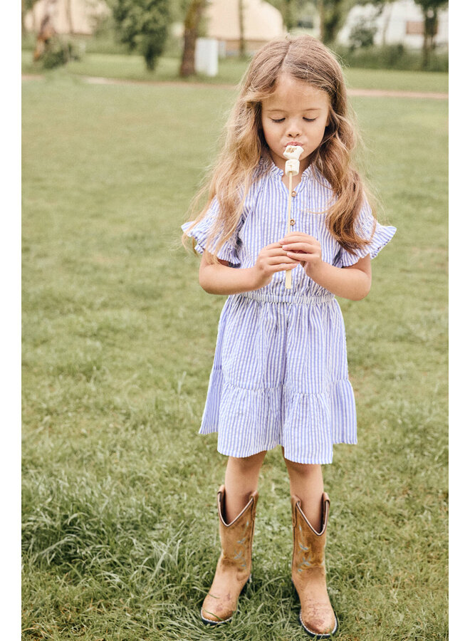 Dress Stripe Ruffle 930381 | Blue (6941) S26