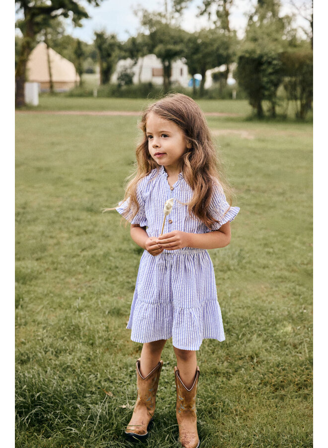 Dress Stripe Ruffle 930381 | Blue (6941) S26