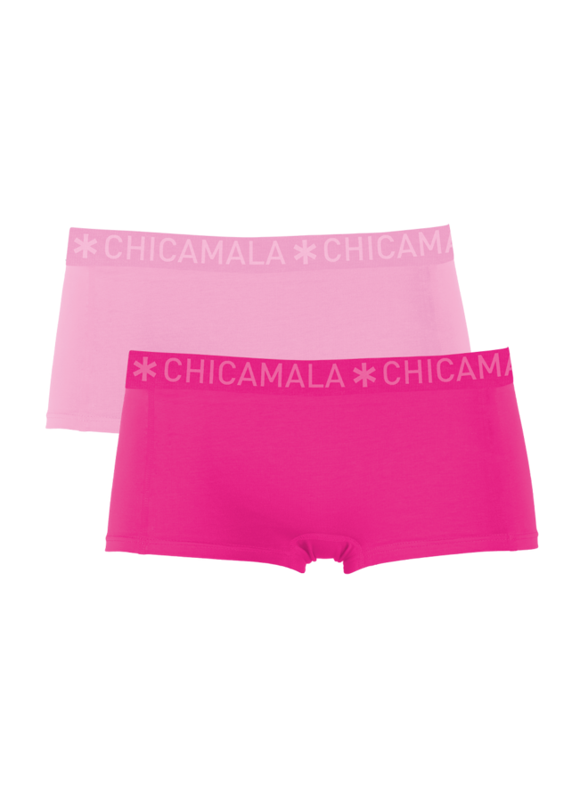 Girls 2-pack Boxer Shorts SOLID1215-107J | Pink/Pink