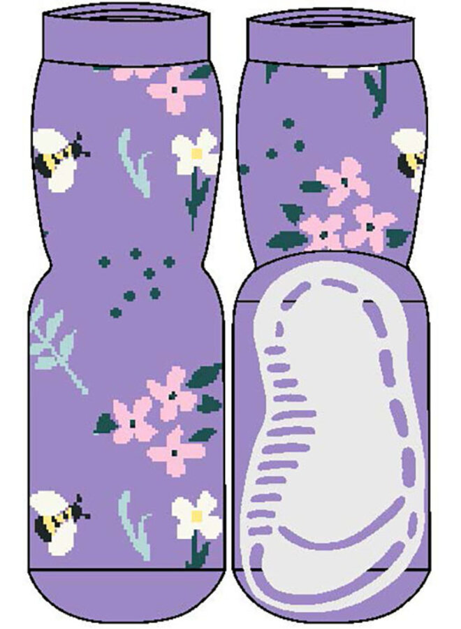 Stoppersocken SoftStep Blumen | 221410 (flieder 1763)