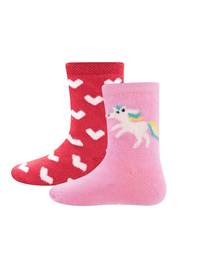 Socken 2er Pack Einhorn/Herzen | 205491 ( 1)
