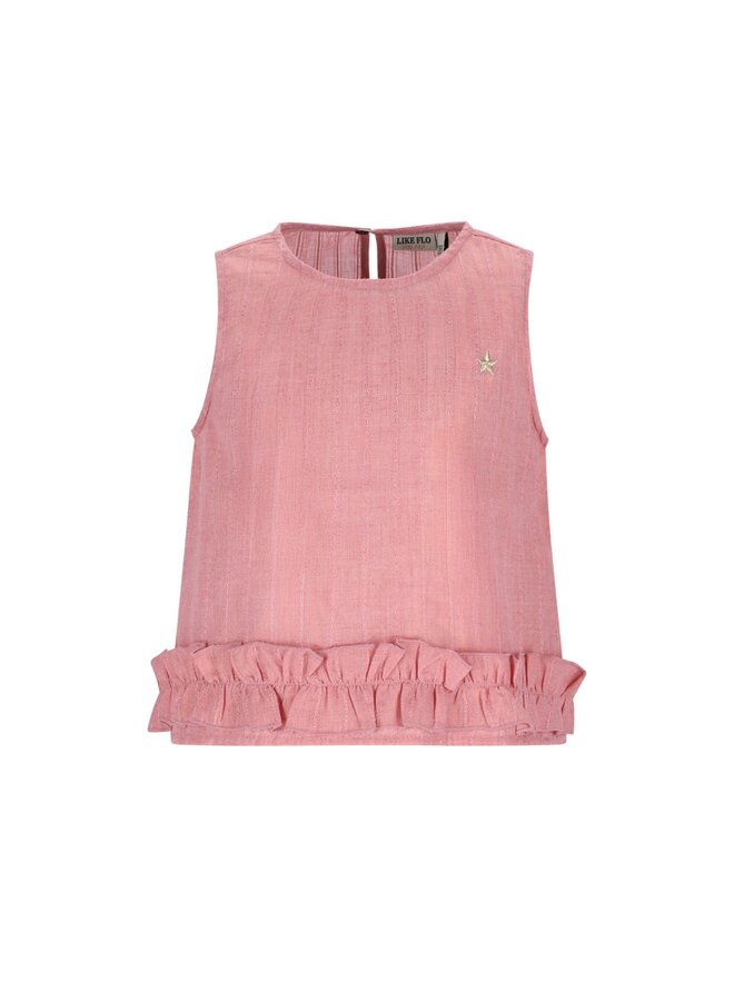 Chloe Flo girls top with ruffle at hem F602-5101 | Copper (259)