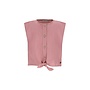 Clara Flo girls chambrey knotted top with CF closure F602-5107 | Old pink (200)