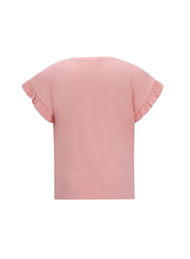 Emma Flo girls ruffle sleeve end F602-5405 | Salmon (265)