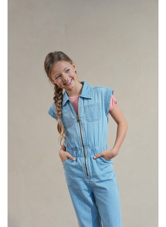 Elise Flo girls rib ss shirt F602-5406 | Salmon (265)