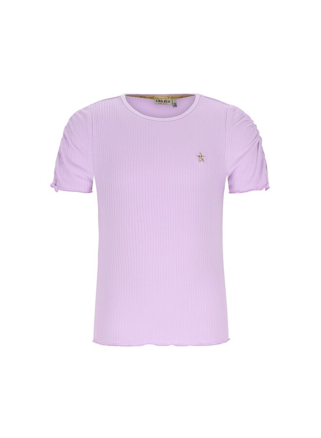Elise Flo girls rib ss shirt F602-5406 | Lilac (600)