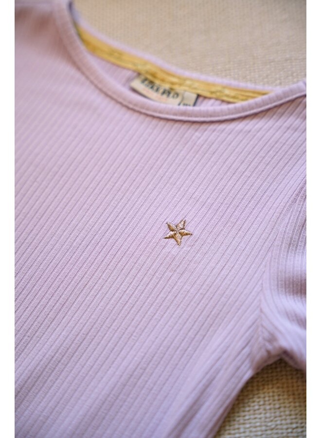 Elise Flo girls rib ss shirt F602-5406 | Lilac (600)
