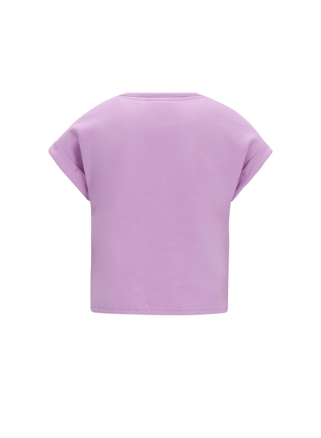 Djezz Flo girls sweat tee with elatic in hem F602-5416 | Lilac (600)