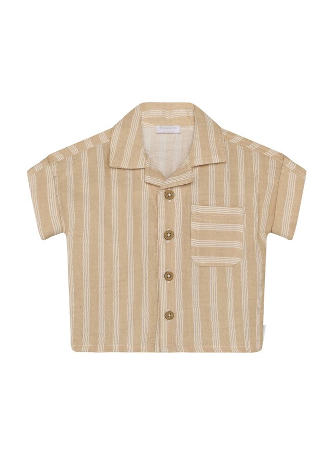 Shirt SS stripe 6430110 | Brown (2208) SS26