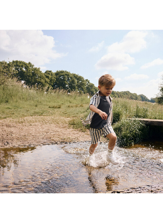 Cotton Stripe Shorts 920377 | Grey (1226) S26