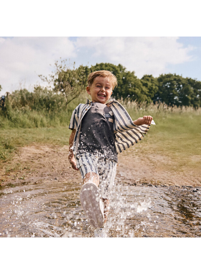 Cotton Stripe Shorts 920377 | Grey (1226) S26