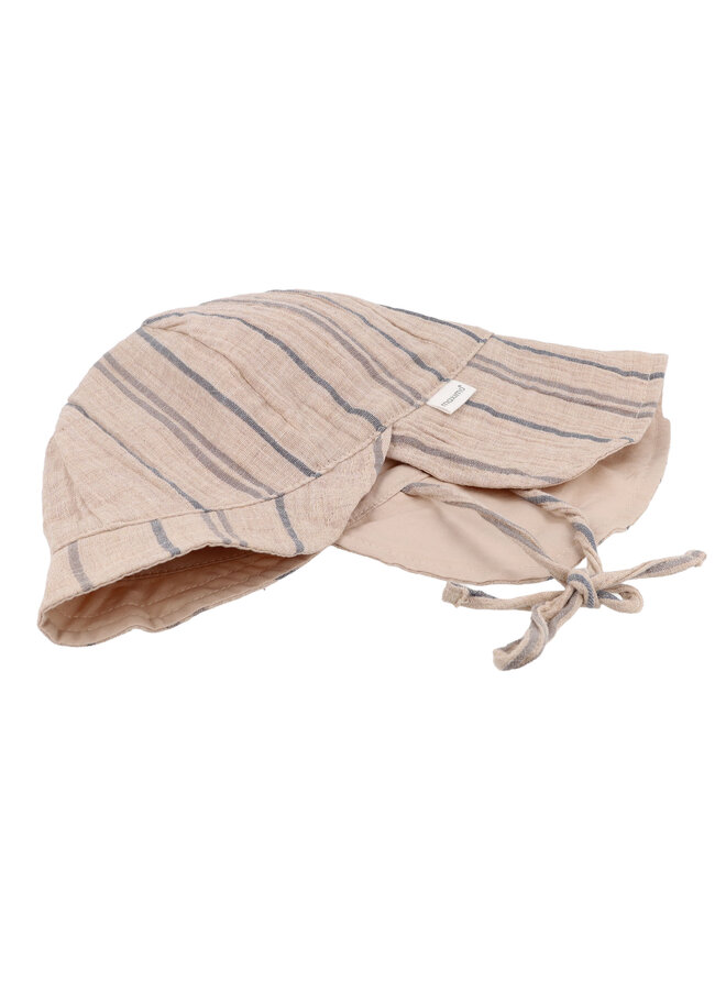 GOTS MINI-cap neck protection 44507-083800 | beigemeliert-streifen (1328)