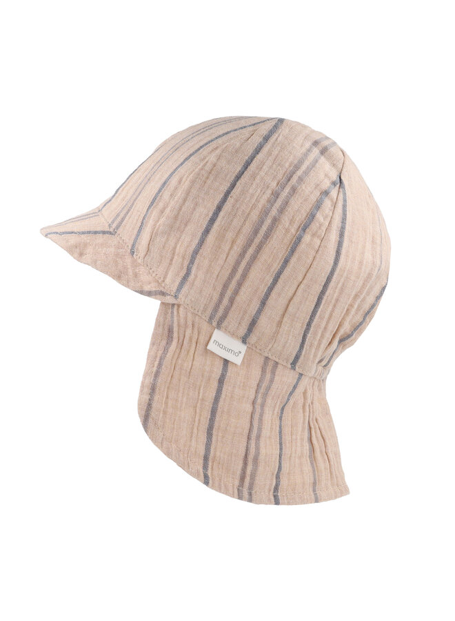 GOTS MINI-cap neck protection 44507-083800 | beigemeliert-streifen (1328)