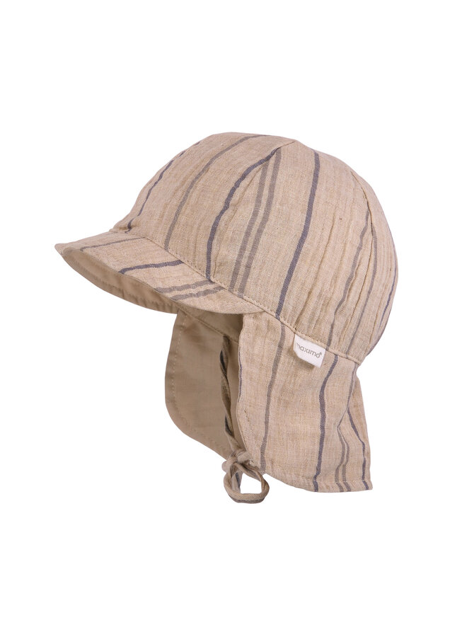 GOTS MINI-cap neck protection 44507-083800 | beigemeliert-streifen (1328)