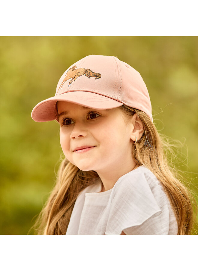 KIDS-cap, horse, embroidery 63503-174376 | ash rose (24)