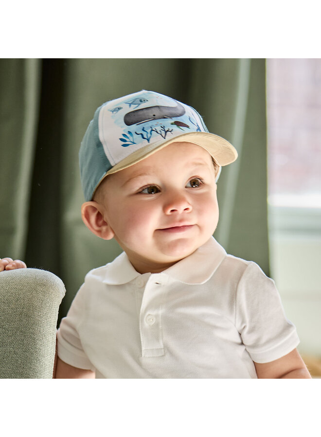 MINI BOY-cap whale 63503-169600 | blue washed (63)