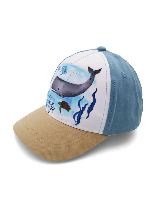 MINI BOY-cap whale 63503-169600 | blue washed (63)