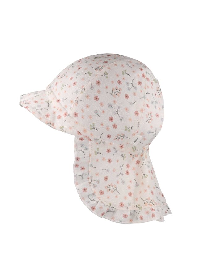 BABY GIRL-cap with visor,frill 64500-159700 | wollweiß-blümchen (38)