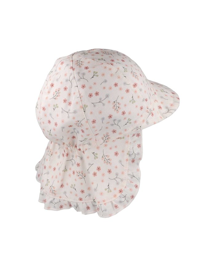 BABY GIRL-cap with visor,frill 64500-159700 | wollweiß-blümchen (38)