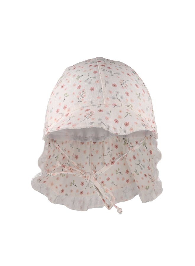 BABY GIRL-cap with visor,frill 64500-159700 | wollweiß-blümchen (38)