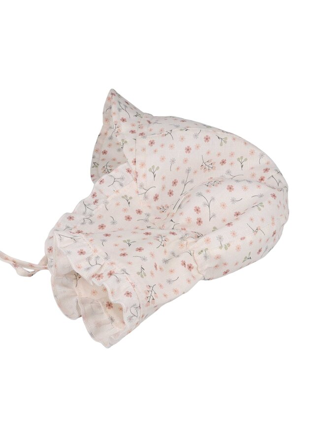 BABY GIRL-cap with visor,frill 64500-159700 | wollweiß-blümchen (38)