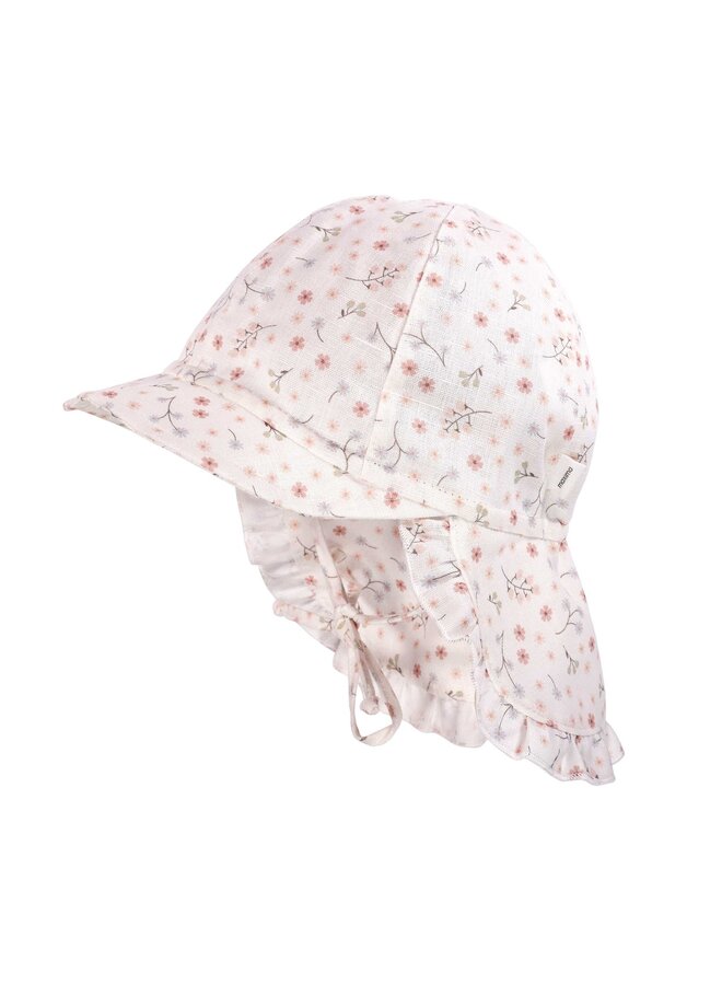 BABY GIRL-cap with visor,frill 64500-159700 | wollweiß-blümchen (38)