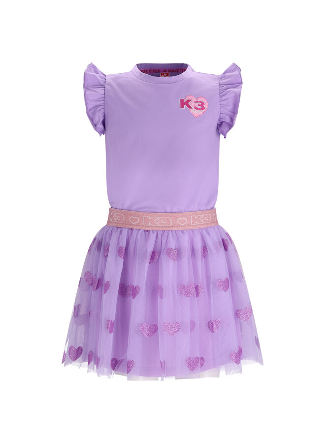 Danja K3 dress with mesh skirt Y604-5842 | Lavendula (630)