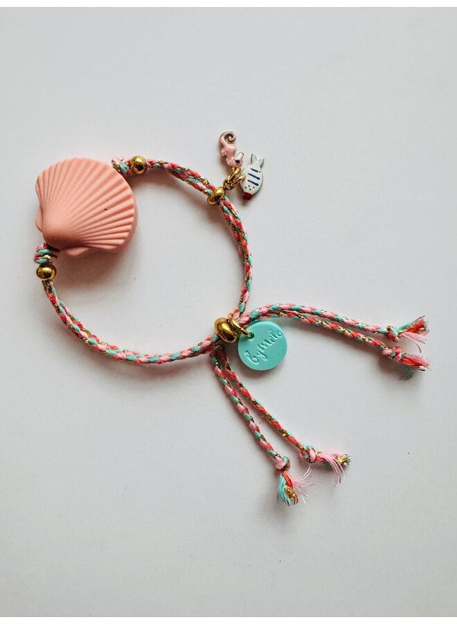 Armbandje | Schelp Lichtroze