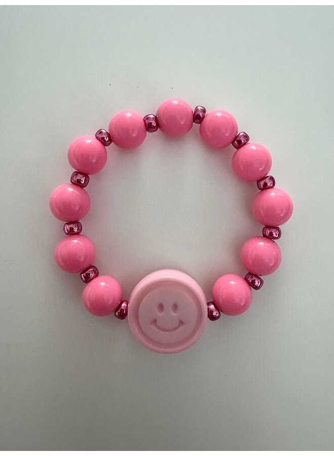 Armbandje | Smiley Roze