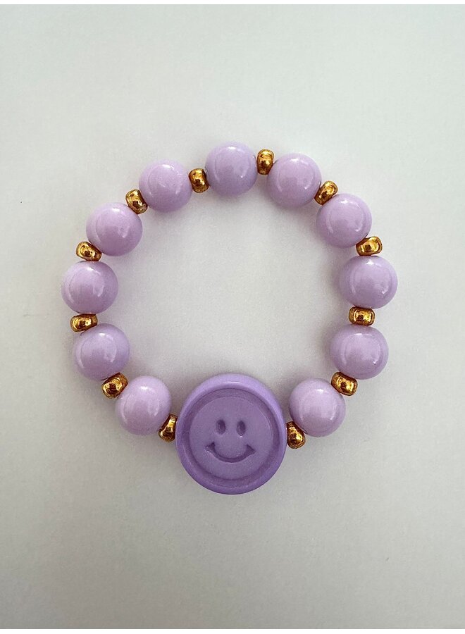 Armbandje | Smiley Paars