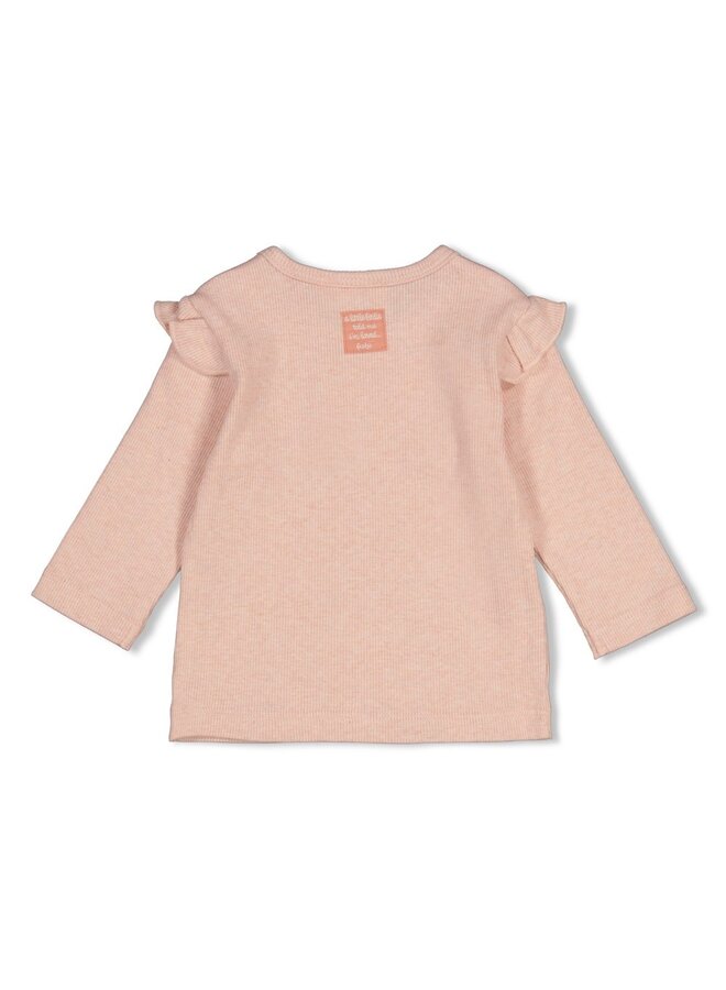 Longsleeve rib - Fall in Love 51602810 | Roze melange (190)