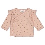 Overslagshirt pointelle rib AOP - Fall in Love 51602809 | Roze melange (190)