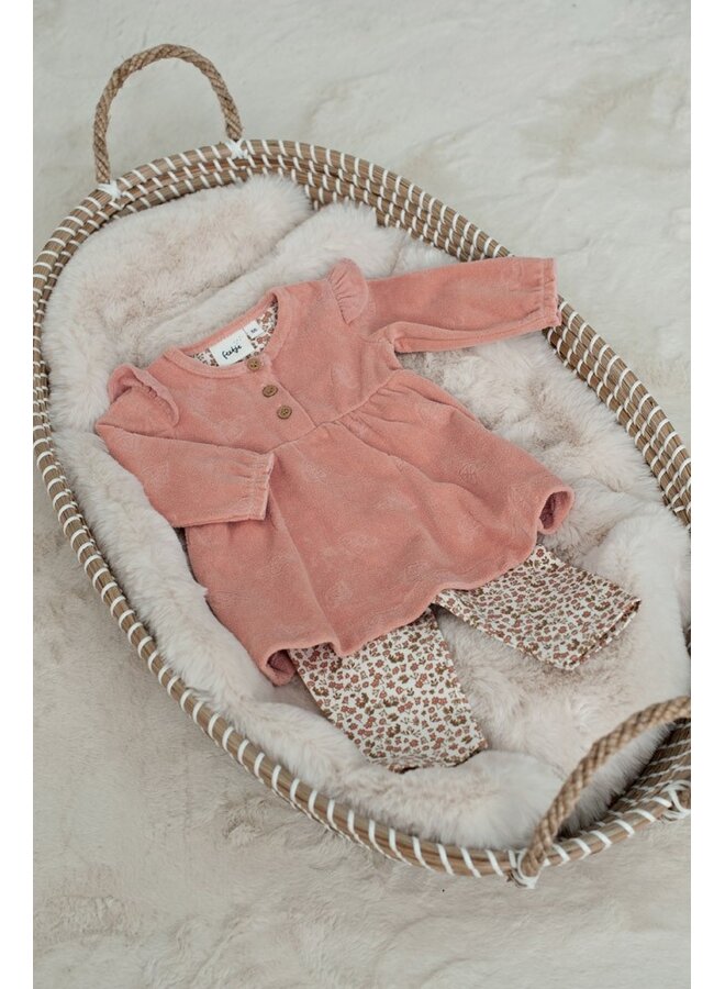Jurk velours AO - Fall in Love 51400591 | Roze (150)