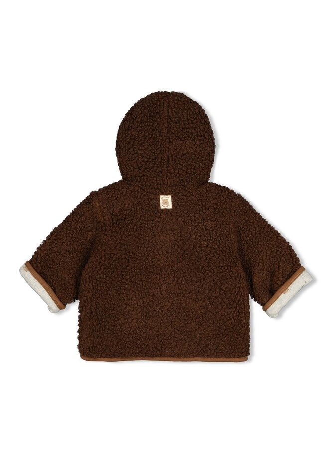 Omkeerbaar teddy jasje met capuchon - Tiny Timber Tales 51800364 | Bruin (400)