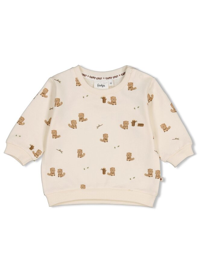 Sweater AOP relaxed fit - Tiny Timber Tales 51602785 | Offwhite (600)