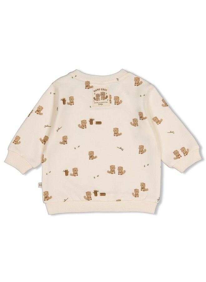 Sweater AOP relaxed fit - Tiny Timber Tales 51602785 | Offwhite (600)