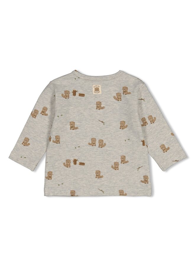 Longsleeve AOP - Tiny Timber Tales 51602779 | Grijs melange (665)