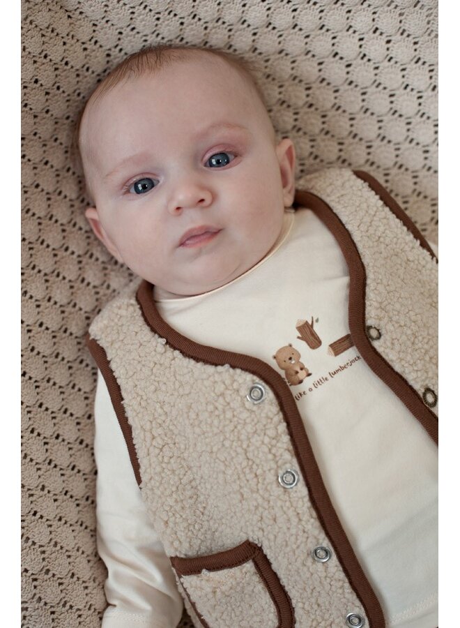 Omkeerbaar teddy gilet - Tiny Timber Tales 51200045 | Offwhite (600)
