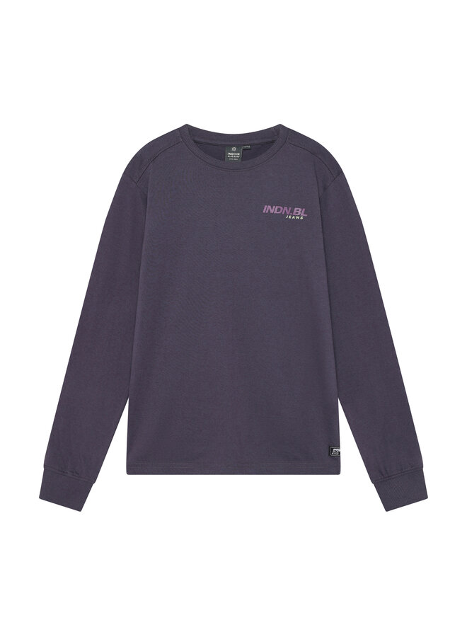 T-Shirt LS Loose Backprint 960747 | Dusty Dark Purple-6541 (AW26)
