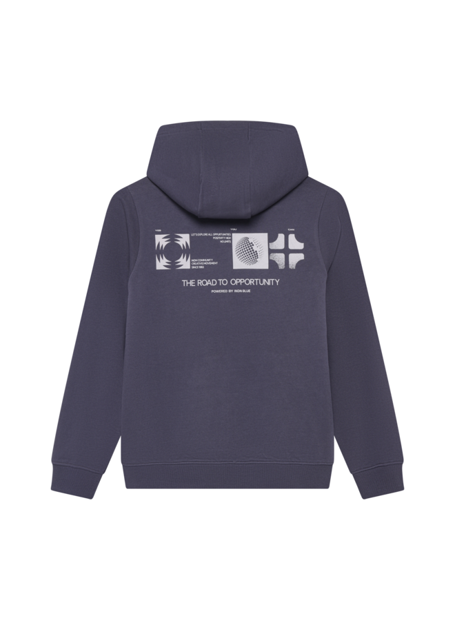 Hoodie Backprint Brushed 960765 | Dusty Dark Purple-6541 (AW26)