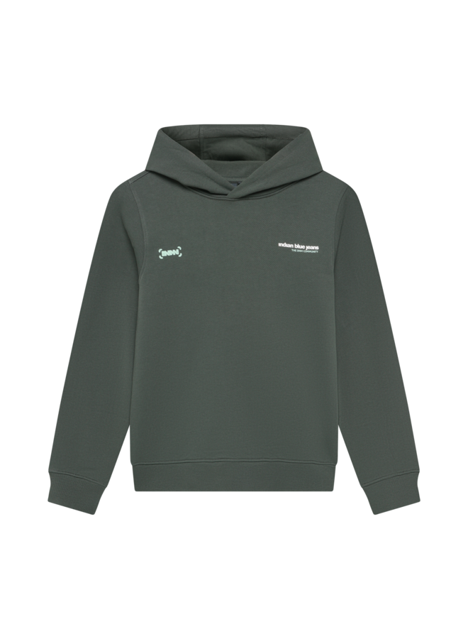 Hoodie Indian Brushed 960769 | Dust Army-9887 (AW26)