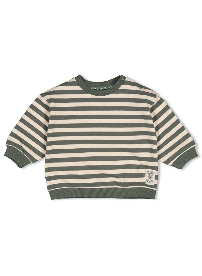 Sweater streep oversized - Wiggle and Waddle 51602842 | Groen (300)