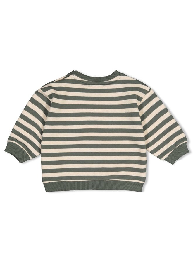Sweater streep oversized - Wiggle and Waddle 51602842 | Groen (300)