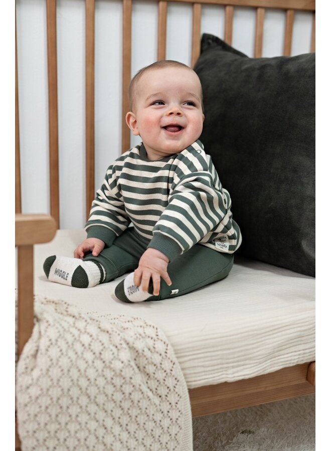 Sweater streep oversized - Wiggle and Waddle 51602842 | Groen (300)