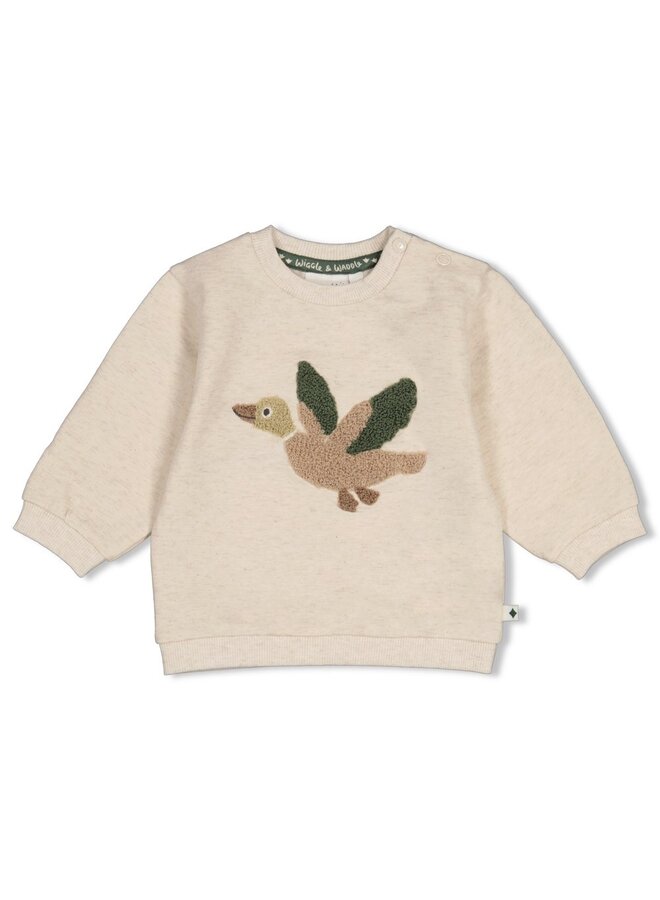Sweater - Wiggle and Waddle 51602840 | Offwhite melange (610)