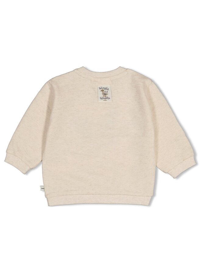 Sweater - Wiggle and Waddle 51602840 | Offwhite melange (610)