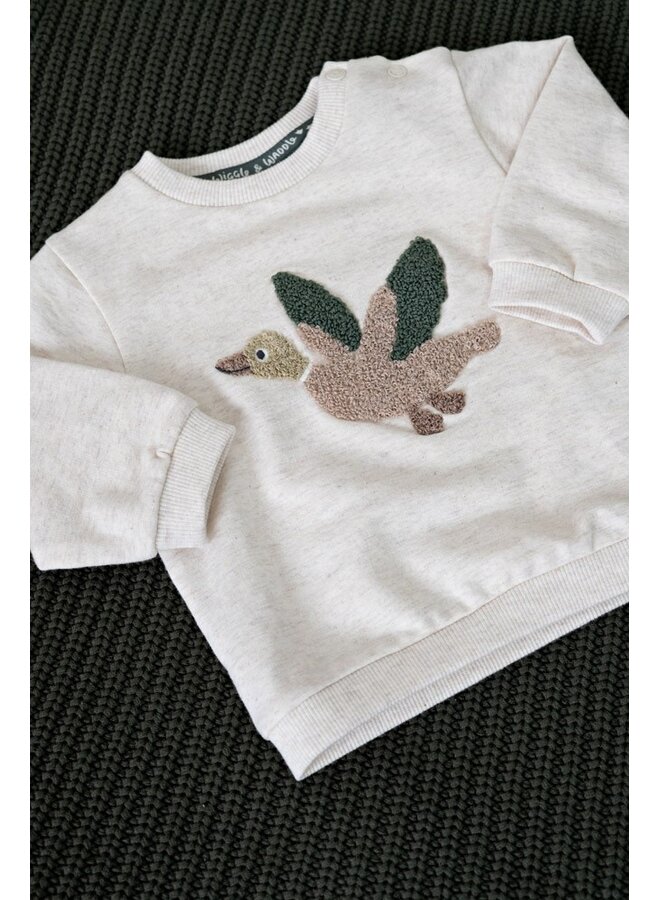 Sweater - Wiggle and Waddle 51602840 | Offwhite melange (610)